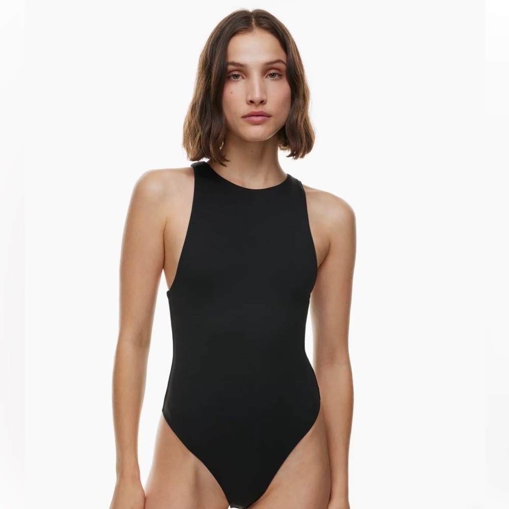 Babaton Black Contour 90s Bodysuit, Size: L (Women)